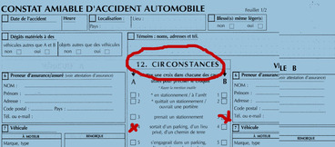 Constat amiable : l'important, c'est la croix ... Constat amiable : l'important, c'est la croix ...