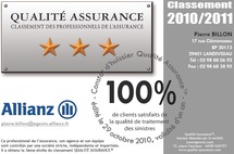 L’AGENCE ALLIANZ BILLON obtient sa 3ème étoile QUALITE ASSURANCE™ L’AGENCE ALLIANZ BILLON obtient sa 3ème étoile QUALITE ASSURANCE™