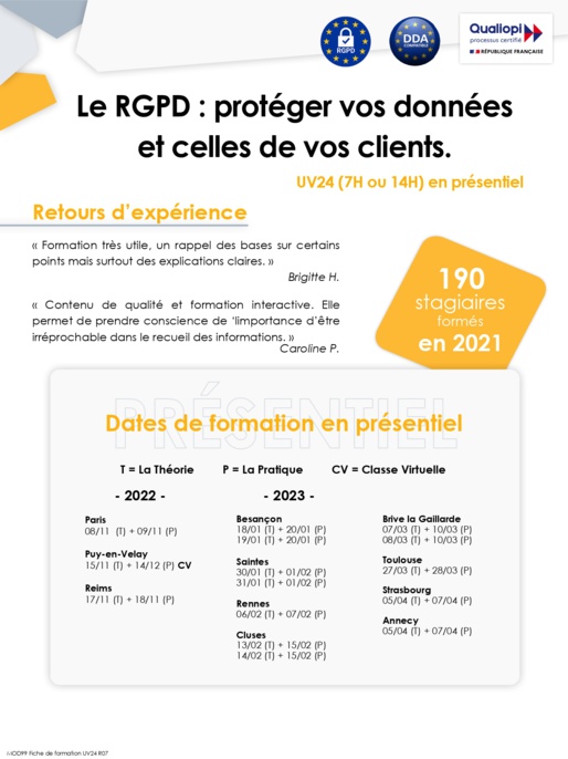 UV 24 - RGPD : de la théorie à la pratique