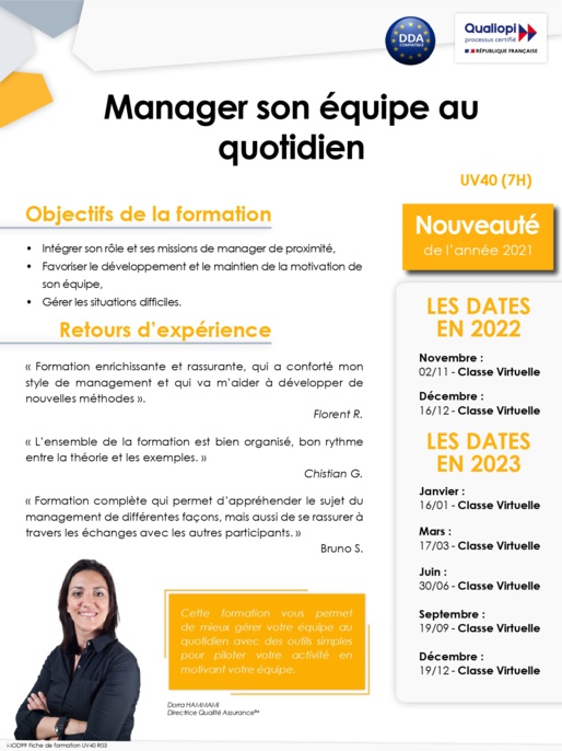 UV40 - Manager son équipe au quotidien