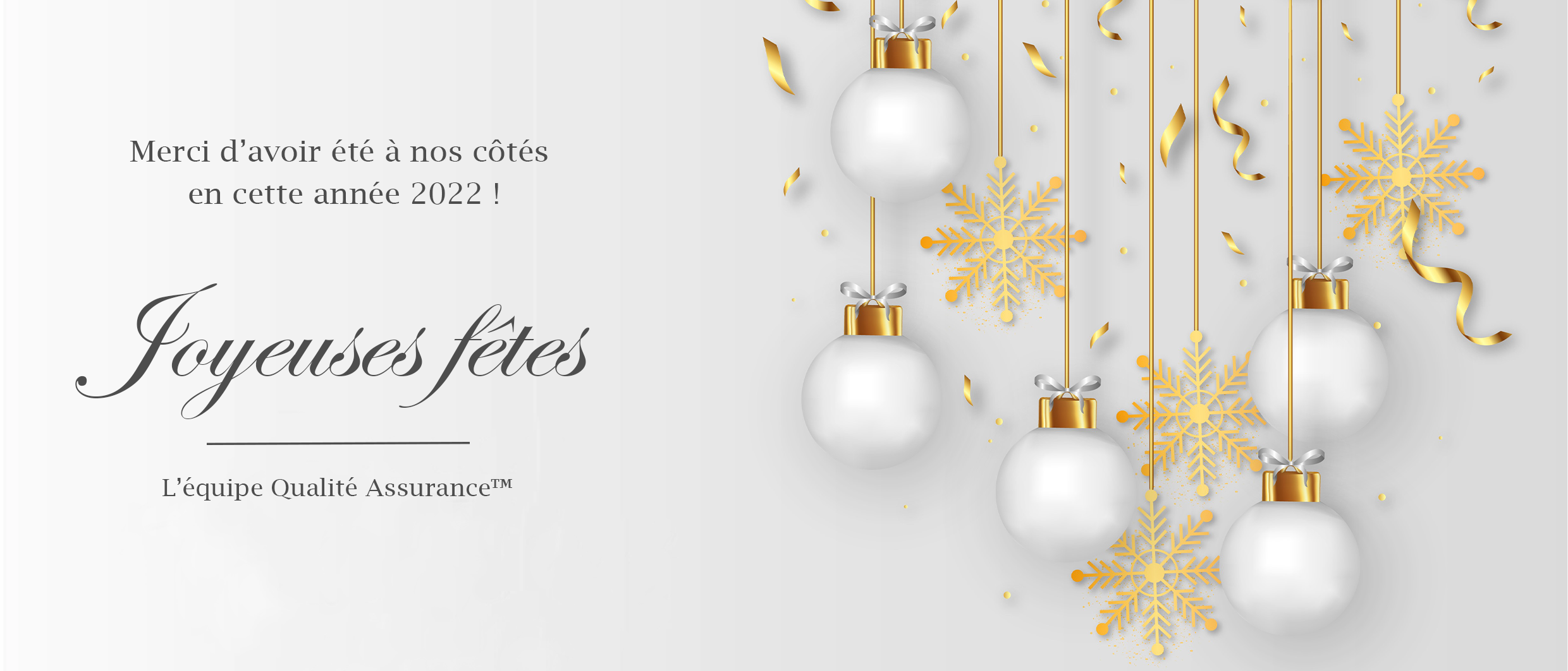 Qualité Assurance™ vous souhaite de joyeuses fêtes !