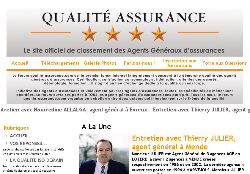 Comment m'inscrire sur le site Qualité Assurance ?