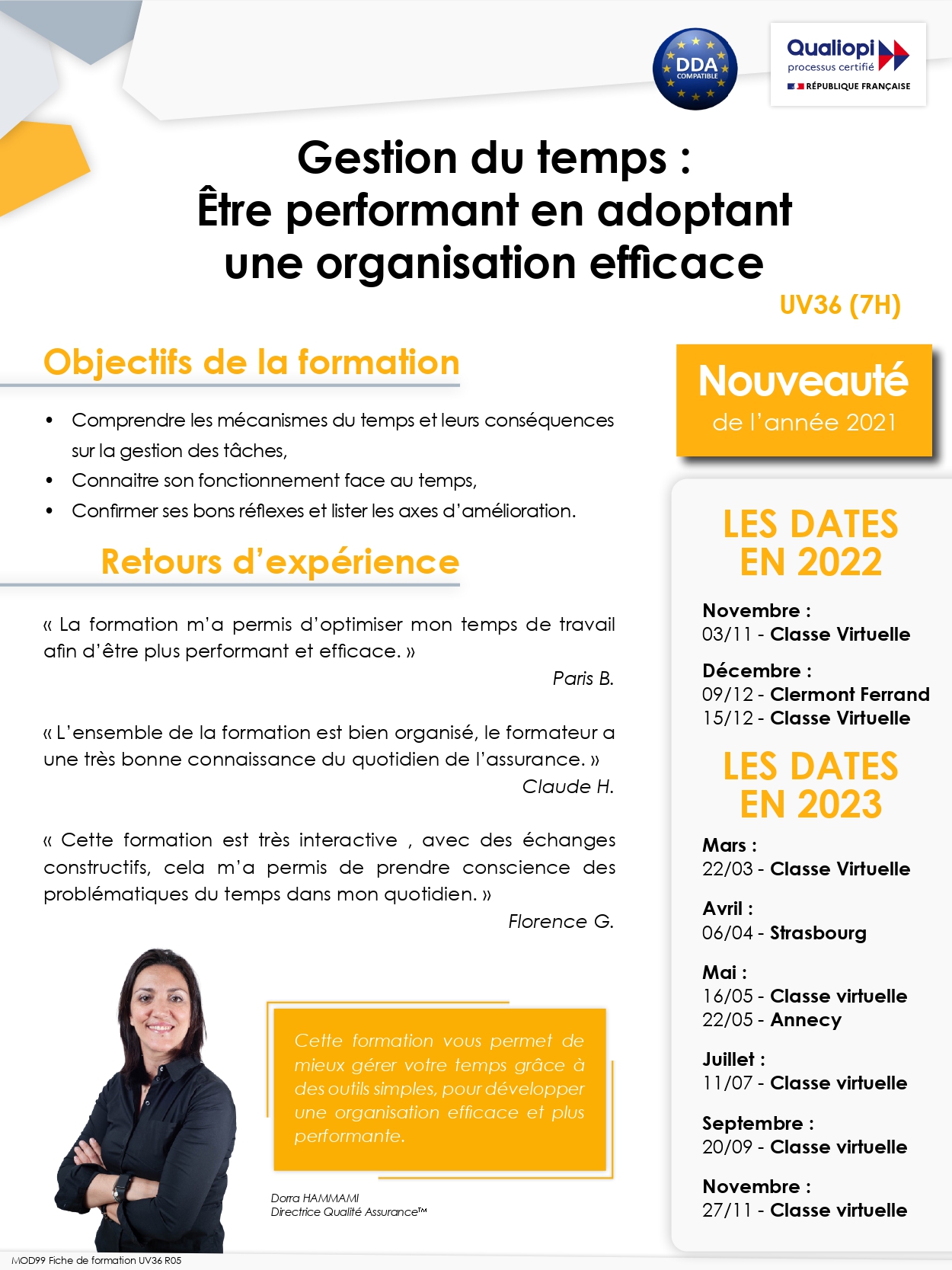UV 36 - Etre performant en adoptant une organisation efficace pour une meilleure réussite